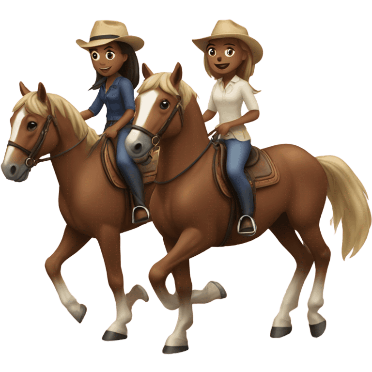 Two girl horse riders emoji