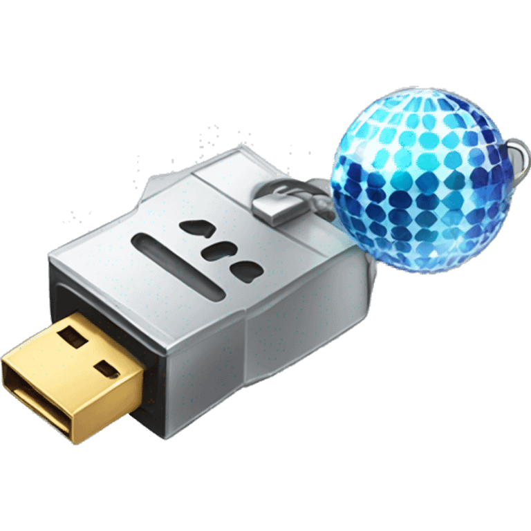 pendrive with disco ball emoji