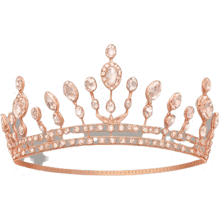 Rose gold tiara  emoji