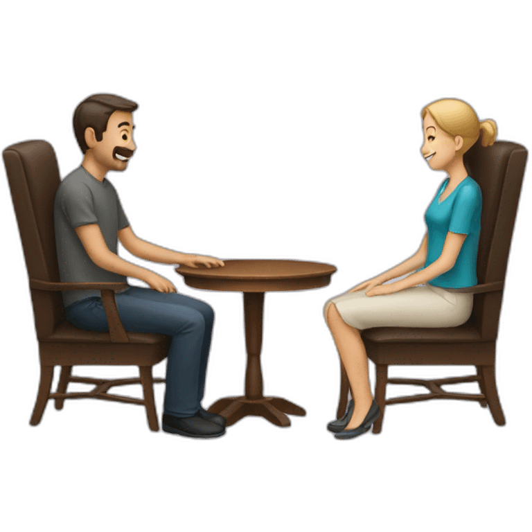 two people talking on the chair emoji