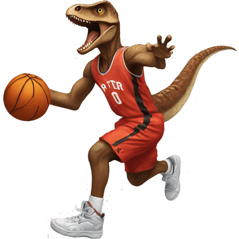 Raptor dunking a basketball  emoji