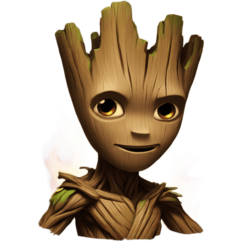 Groot on fire emoji