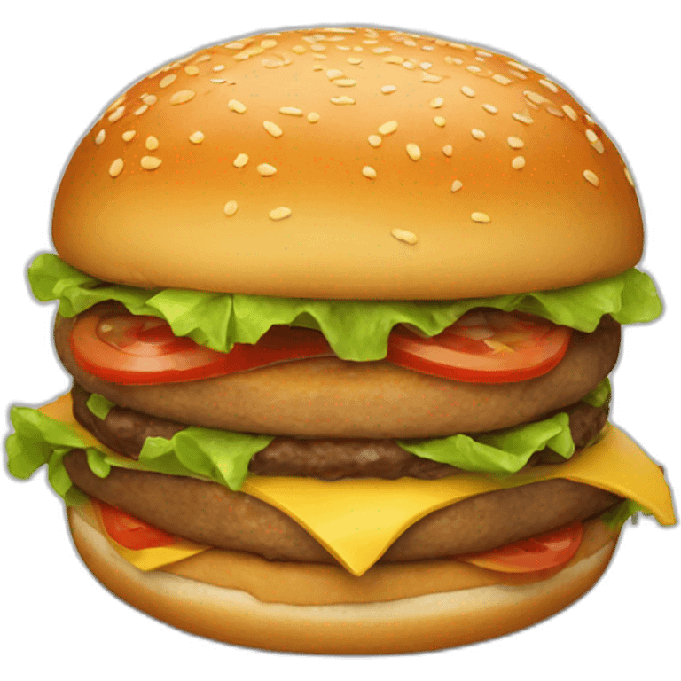 Realistic burger emoji