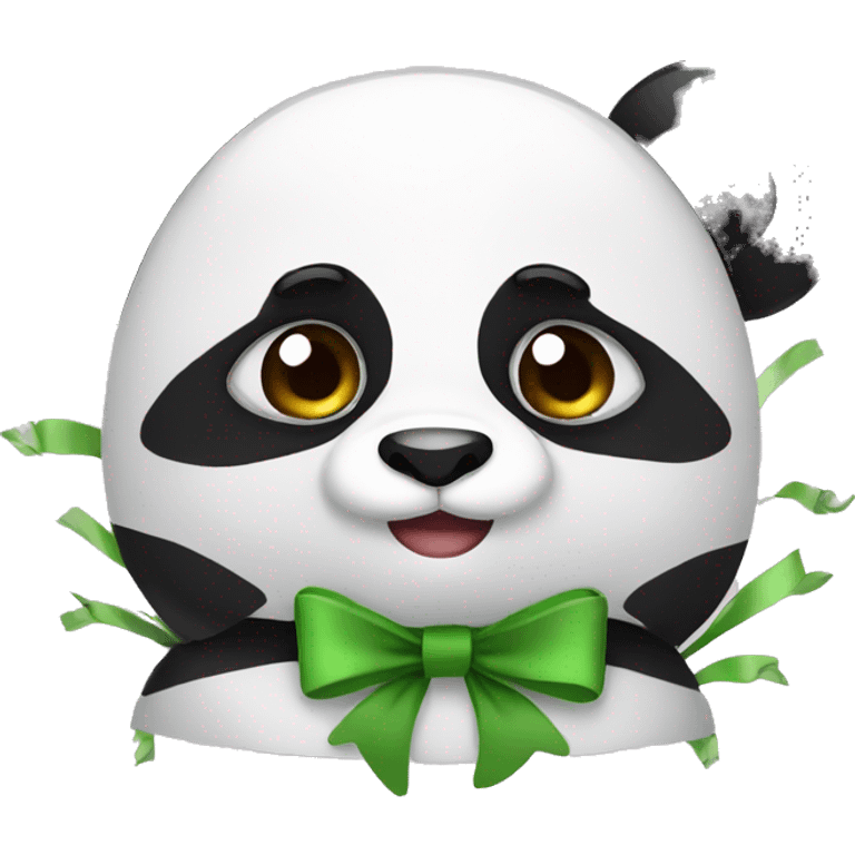 Panda with a bow emoji