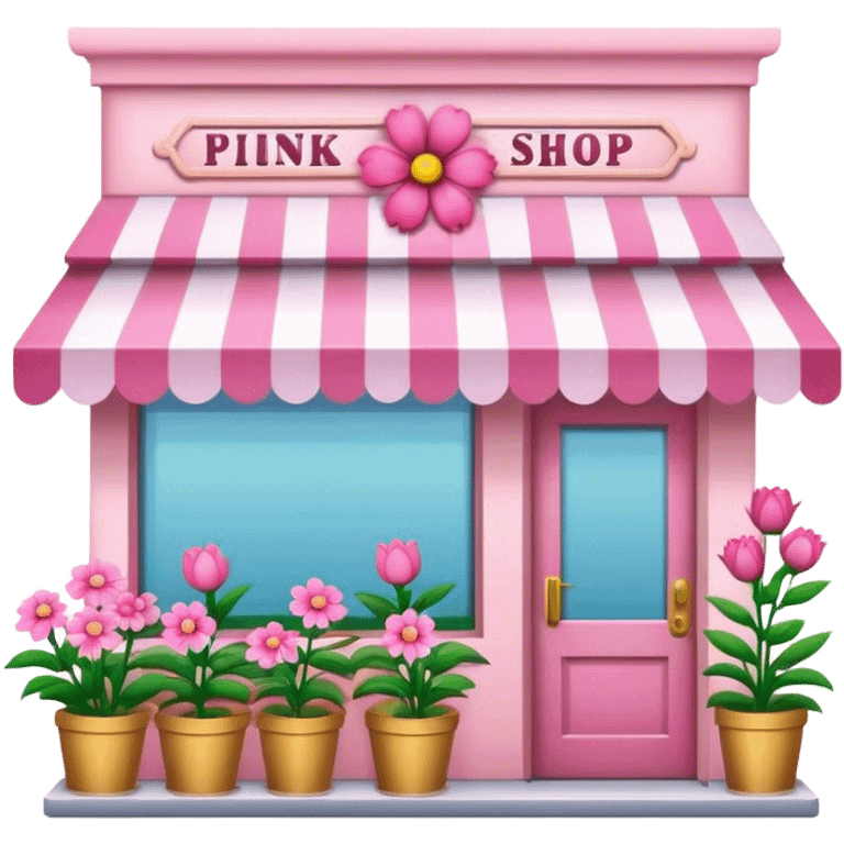 pink flower shop emoji