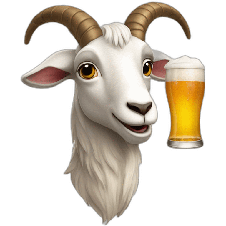 Goat drink Beer emoji