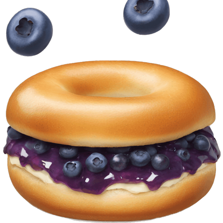 blueberry bagel emoji