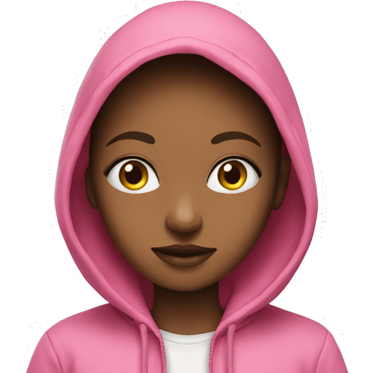 girl with hoddie pink  emoji