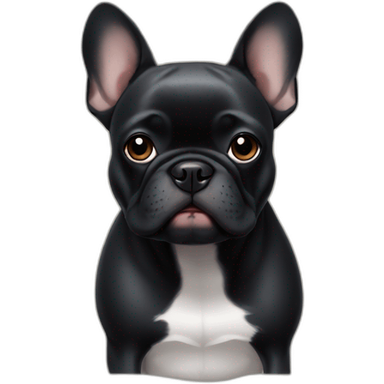 Black frenchie dog emoji