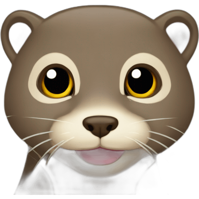 Loutre sur un chat emoji