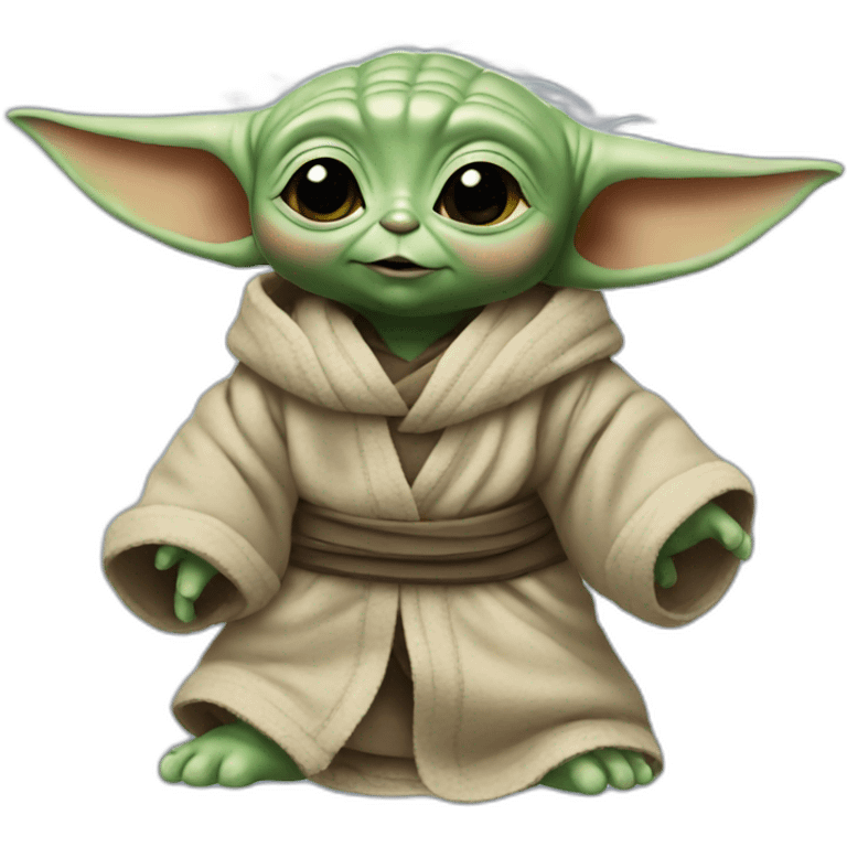 Baby yoda who plays the playstation emoji