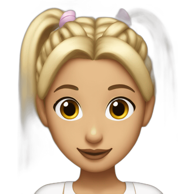 Ariana grande with blonde ponytail  emoji