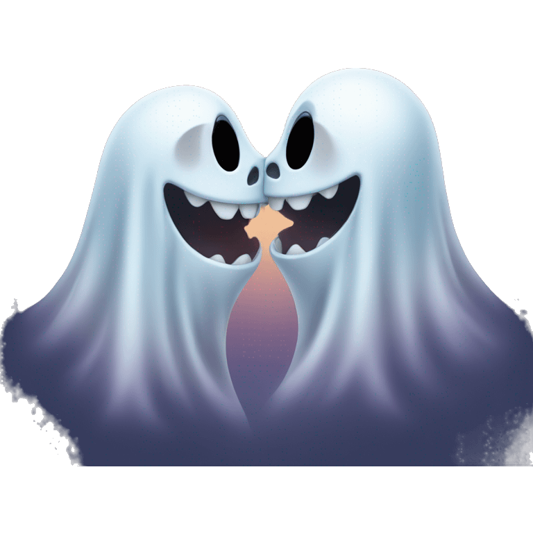 👻 two ghost kissing seen emoji