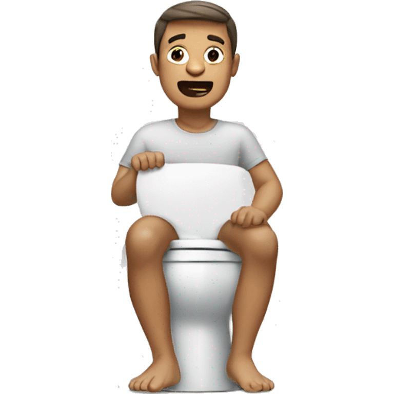 Man on toilet emoji