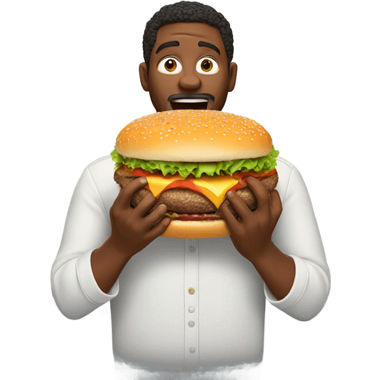 man eating burger emoji