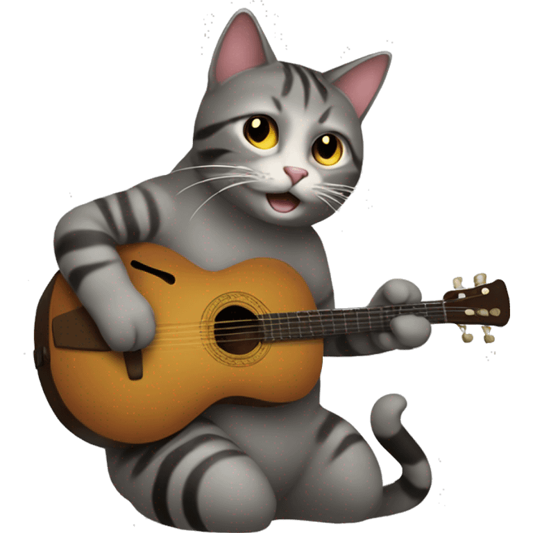 gato escuchando musica emoji