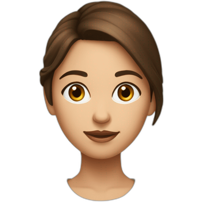 fille-brune-aux-yeux-marrons-étudiante emoji