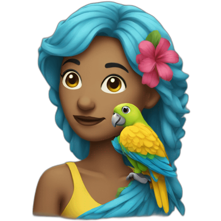 Parrot woman emoji