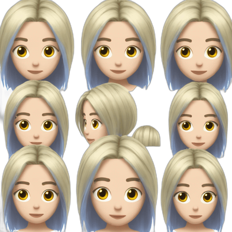 Billie eilish chanteuse 2018 cheveux bleus emoji