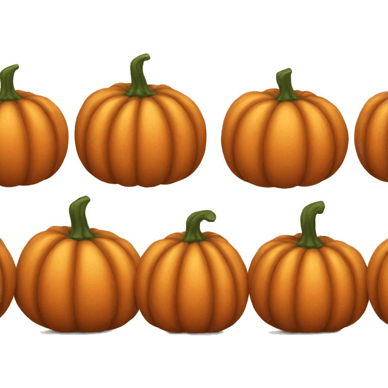 row of orange pumpkins  emoji