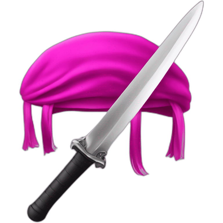 Épée magique fushia et noir magique emoji