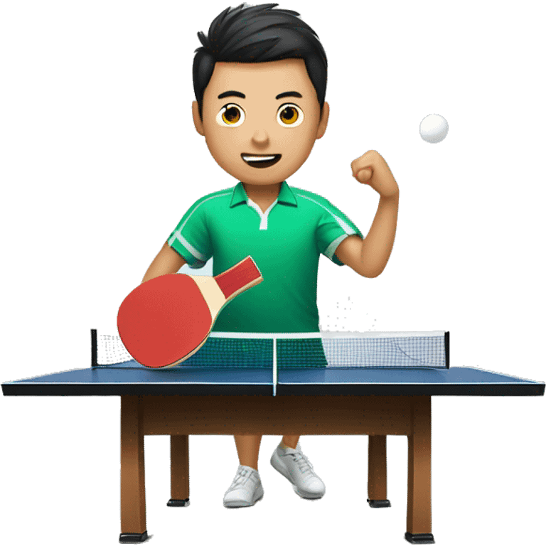 chinesse guys plays table tennis emoji