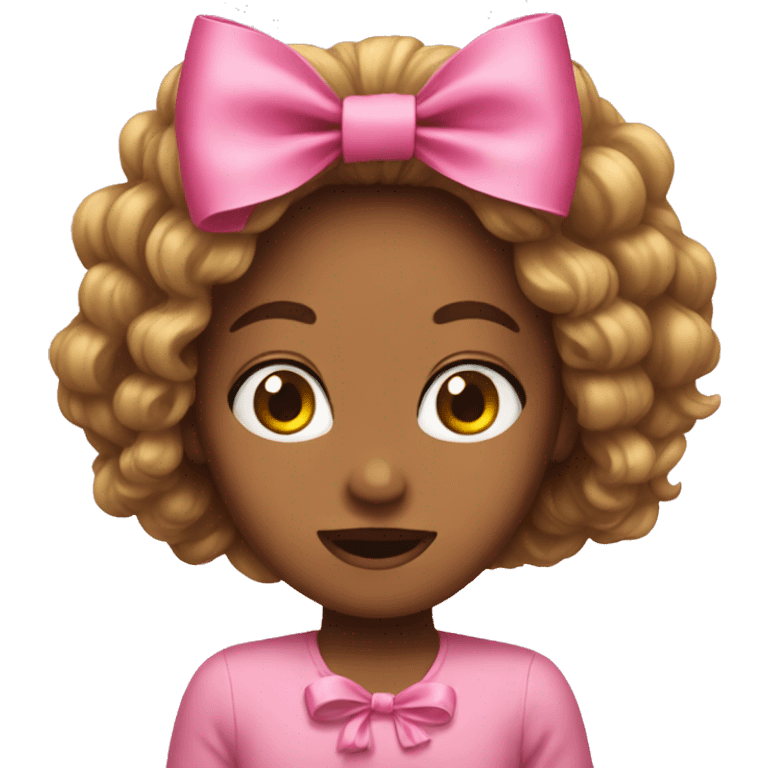 A pink bow  emoji