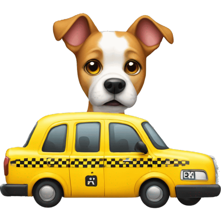 dog and taxi emoji