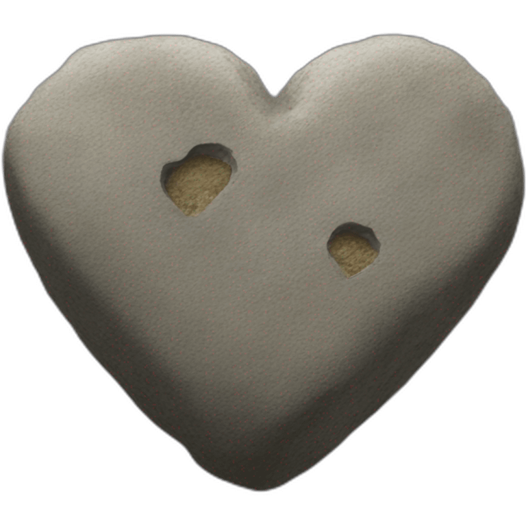 Heart rock emoji