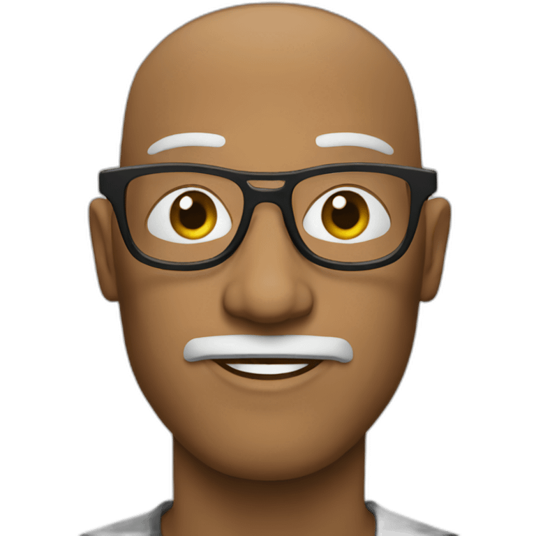 white-bold-man-wiht-glasses emoji