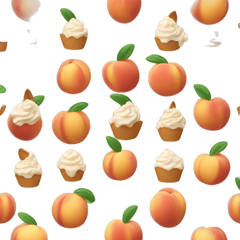 Peach with frosting emoji