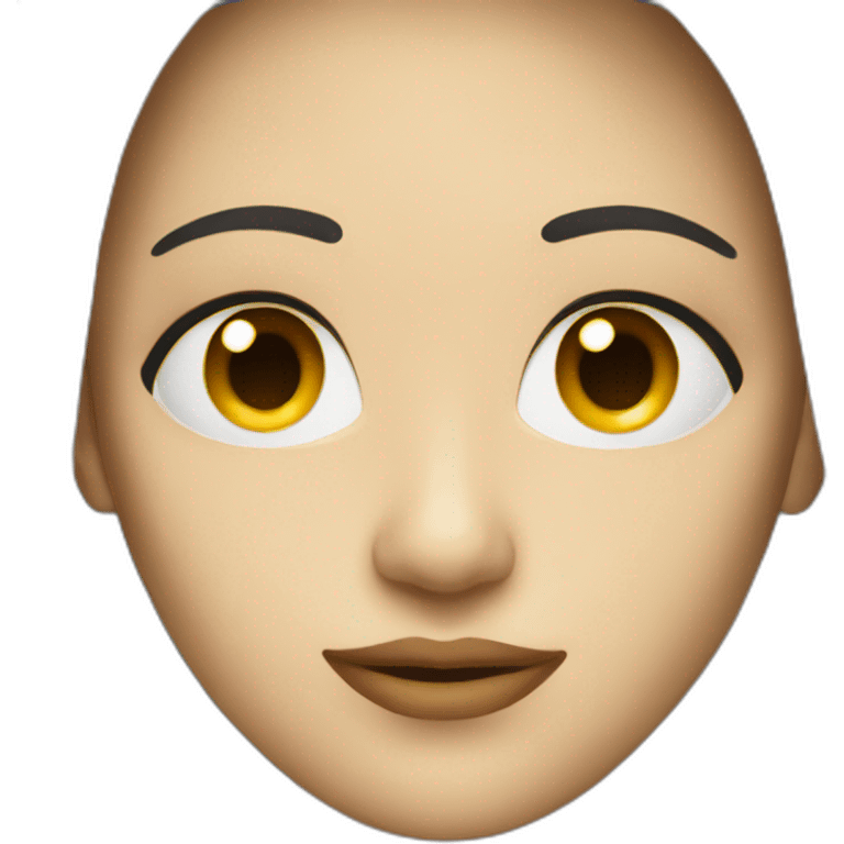 very simple emoji female robot face emoji