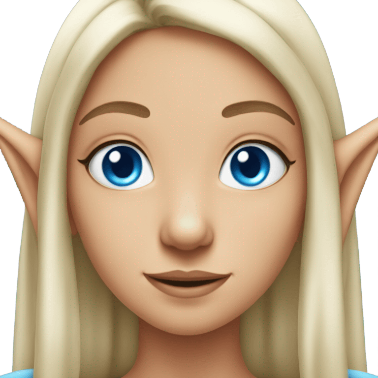 Elf ear girl with blue eyes  emoji