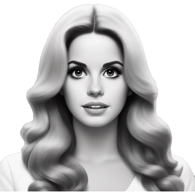 lana del rey black & white emoji