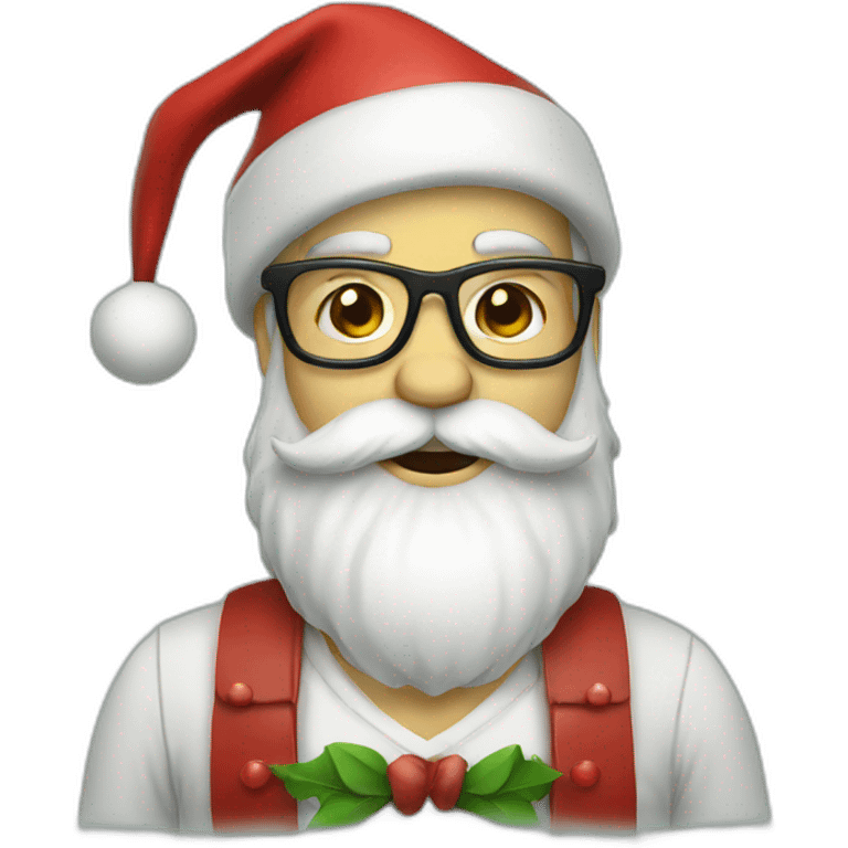 hipster santa emoji