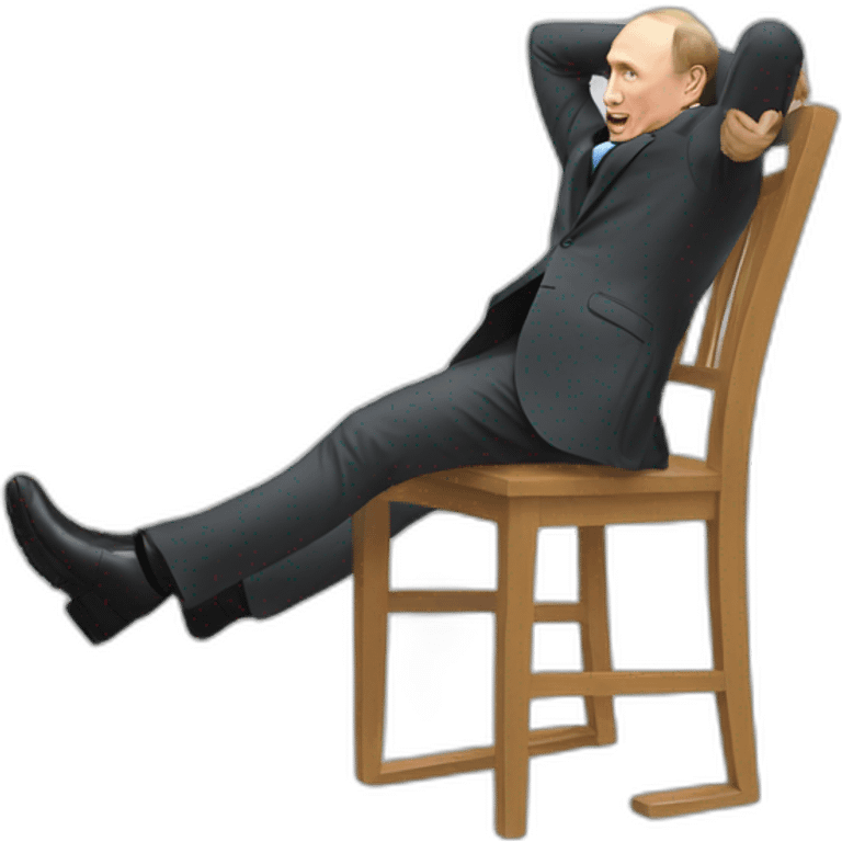 Putin falling off chair emoji