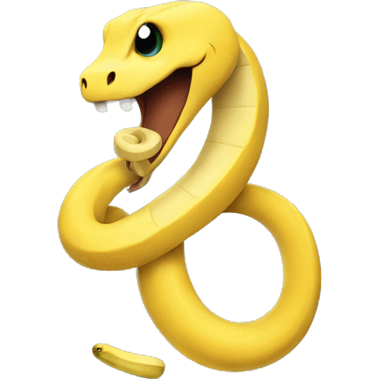 Snake who hugs a banana emoji