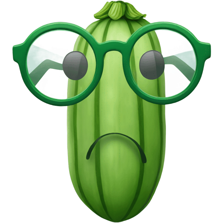 cucumber with glasses emoji