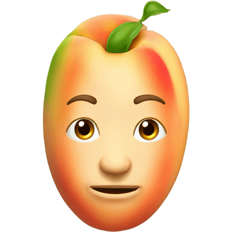 Lima bean head peach emoji