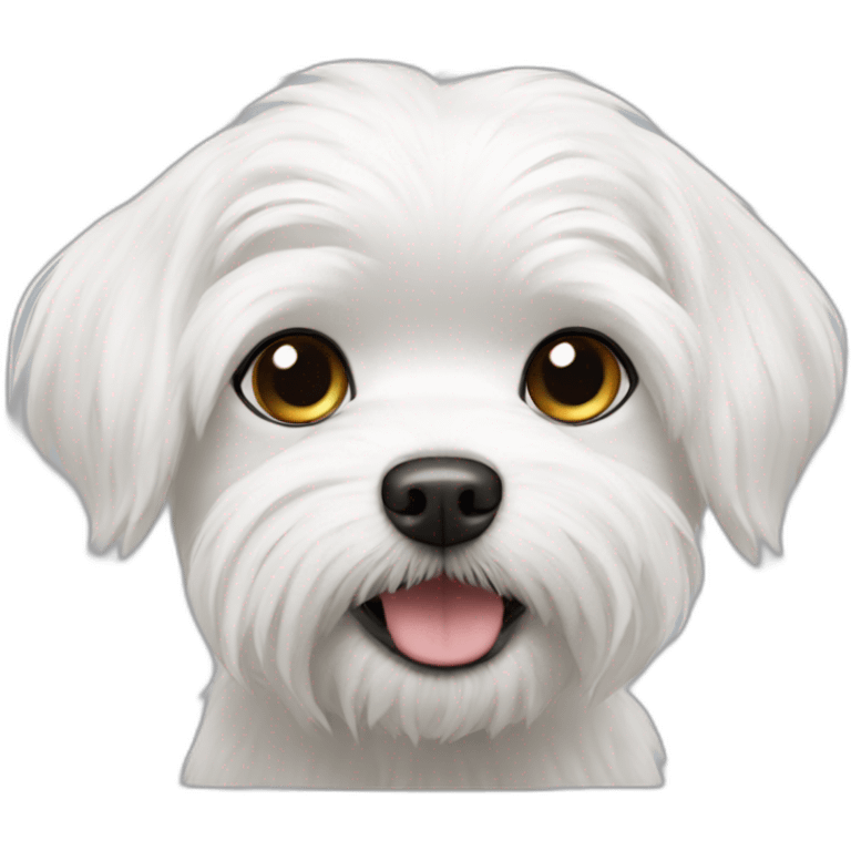 A WHITE MALTESE SMALL DOG CALLED SOUP emoji