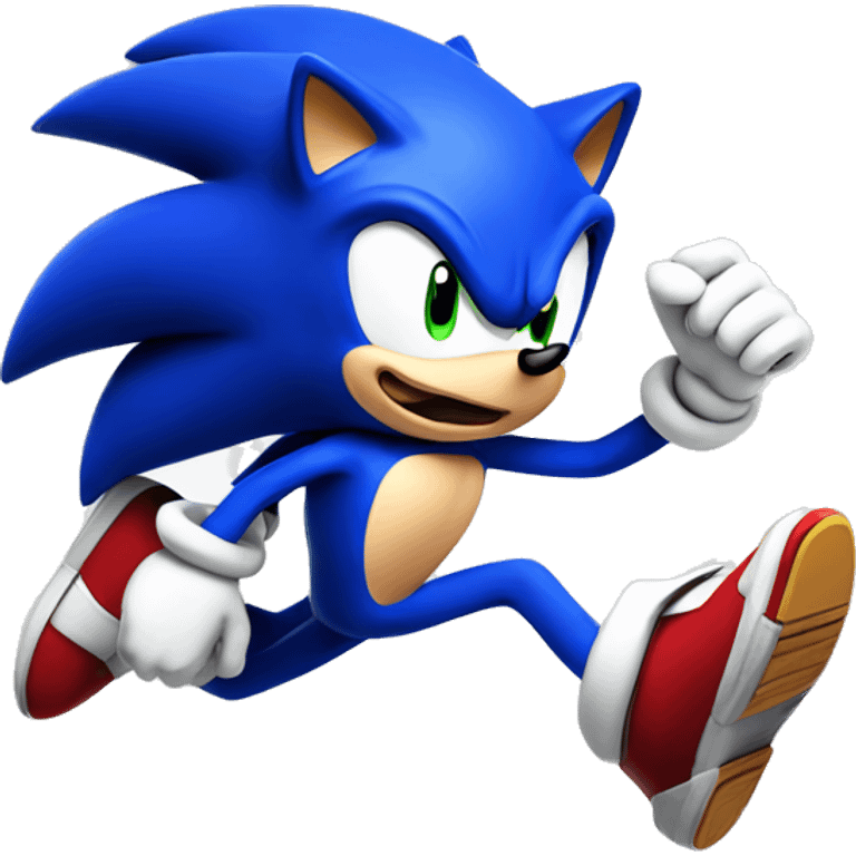 Sonic the hedgehog running  emoji