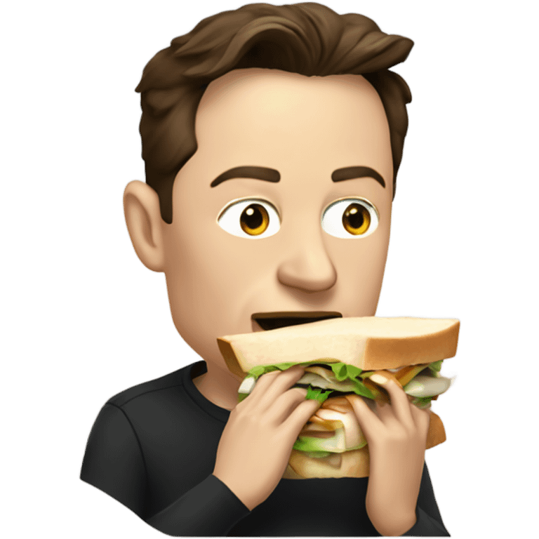 Elon musk eatin sandwich emoji