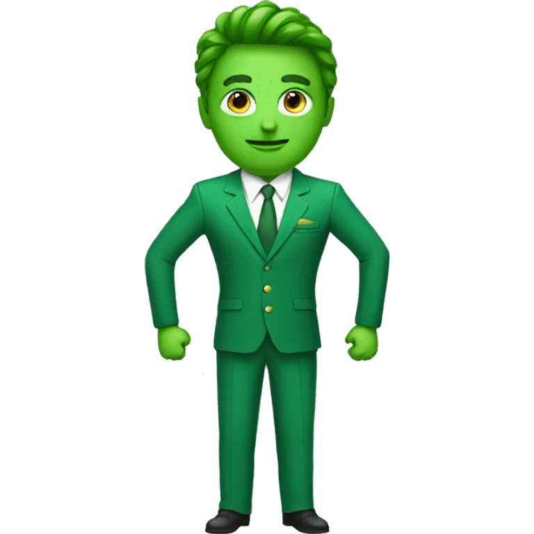 green suit with belts emoji