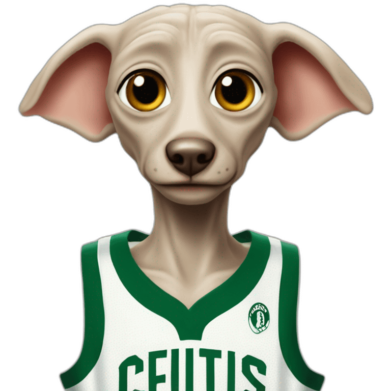  dobby wearing green boston celtics jersey emoji