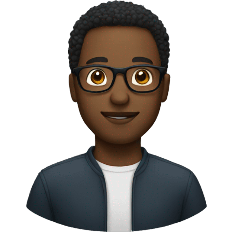 black men with glasses emoji