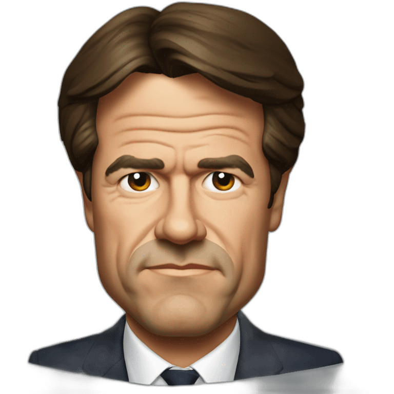 mark rutte in the style of scarface emoji