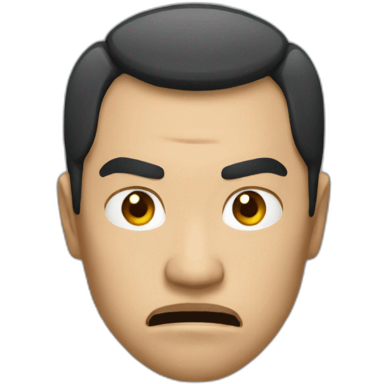 The angry look on the Asian side emoji