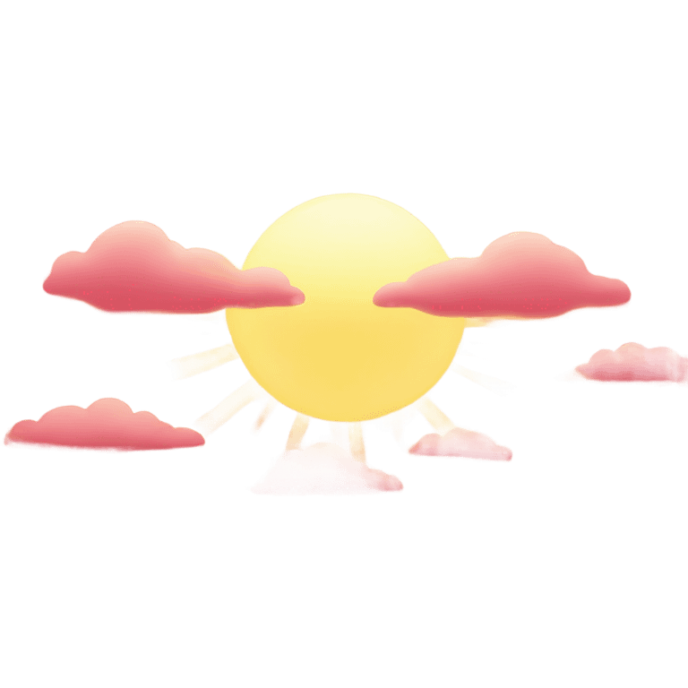 Cute sunrise emoji