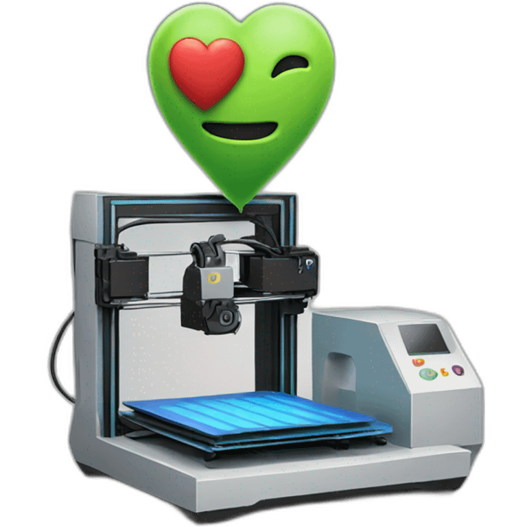 3d printer love emoji