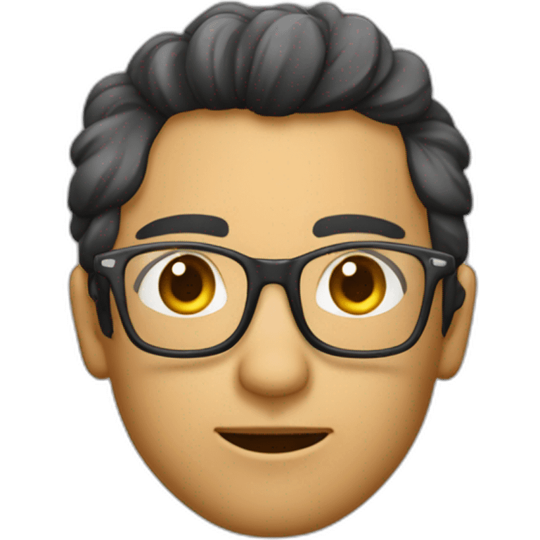 Brune avec lunettes cheveux châtains raide qui fait un clin d’œil  emoji